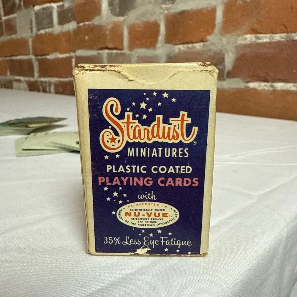 ANTIQUE AMERICAN PLAYING CARDS: Stardust Miniatures with Nu-Vue Made In USA 1940